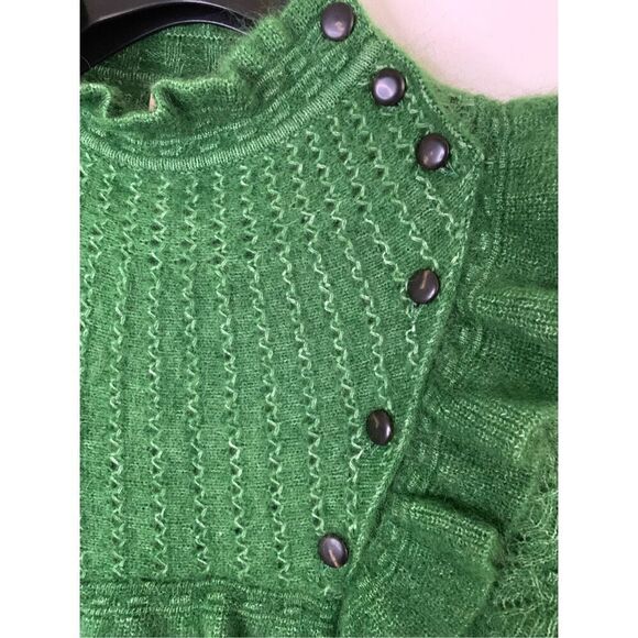 Sezane Chiara Jumper mohair wool sweater green women's size XS - Picture 4 of 8